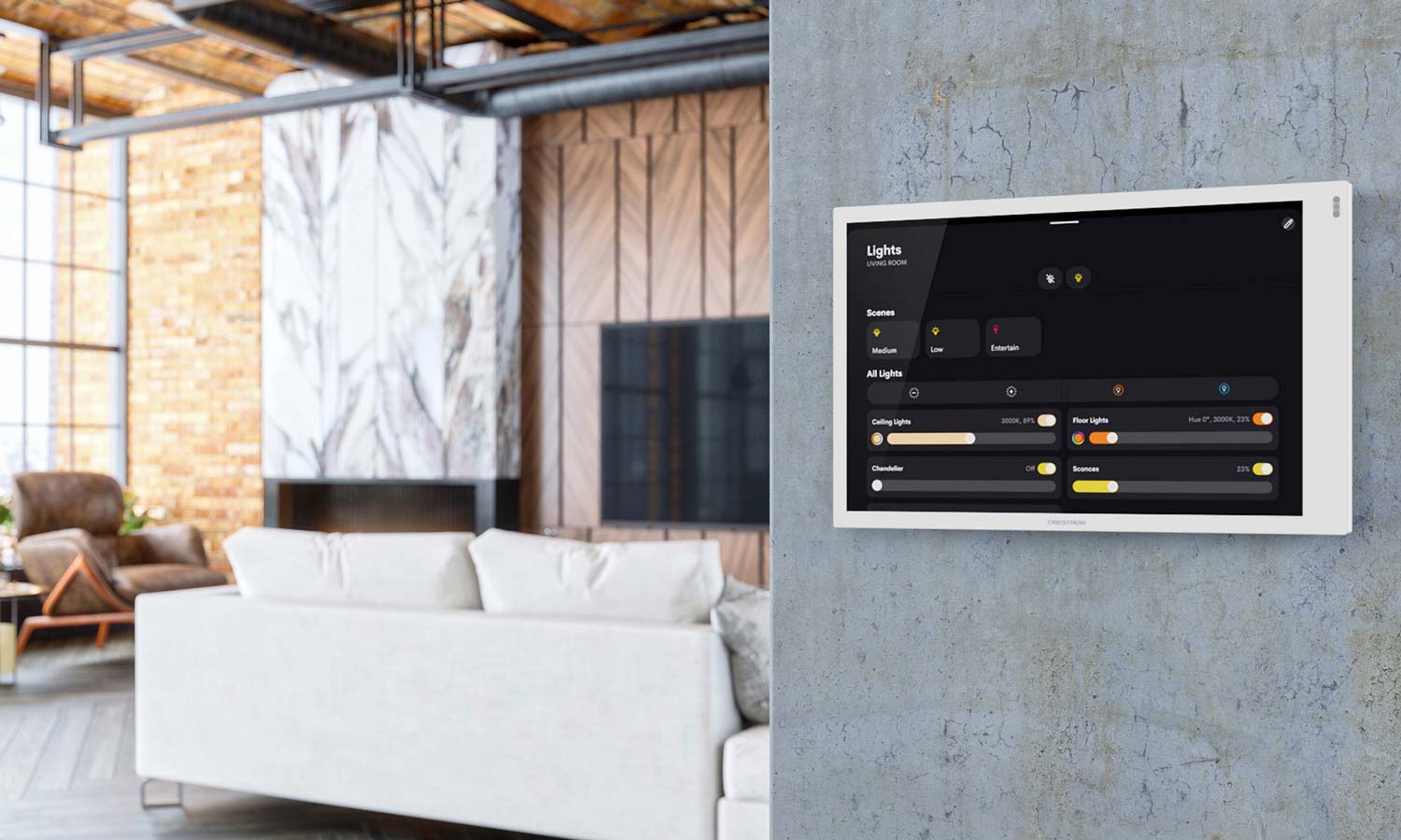 ccrestron touch panel white product photo